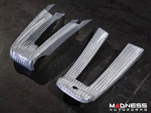 Alfa Romeo Stelvio Steering Wheel Trim - Carbon Fiber - Lower Trim Set - White Candy- QV Model Alfa Romeo Stelvio Steering Wheel Trim - Carbon Fiber - Lower Trim Set - White Candy- QV Model